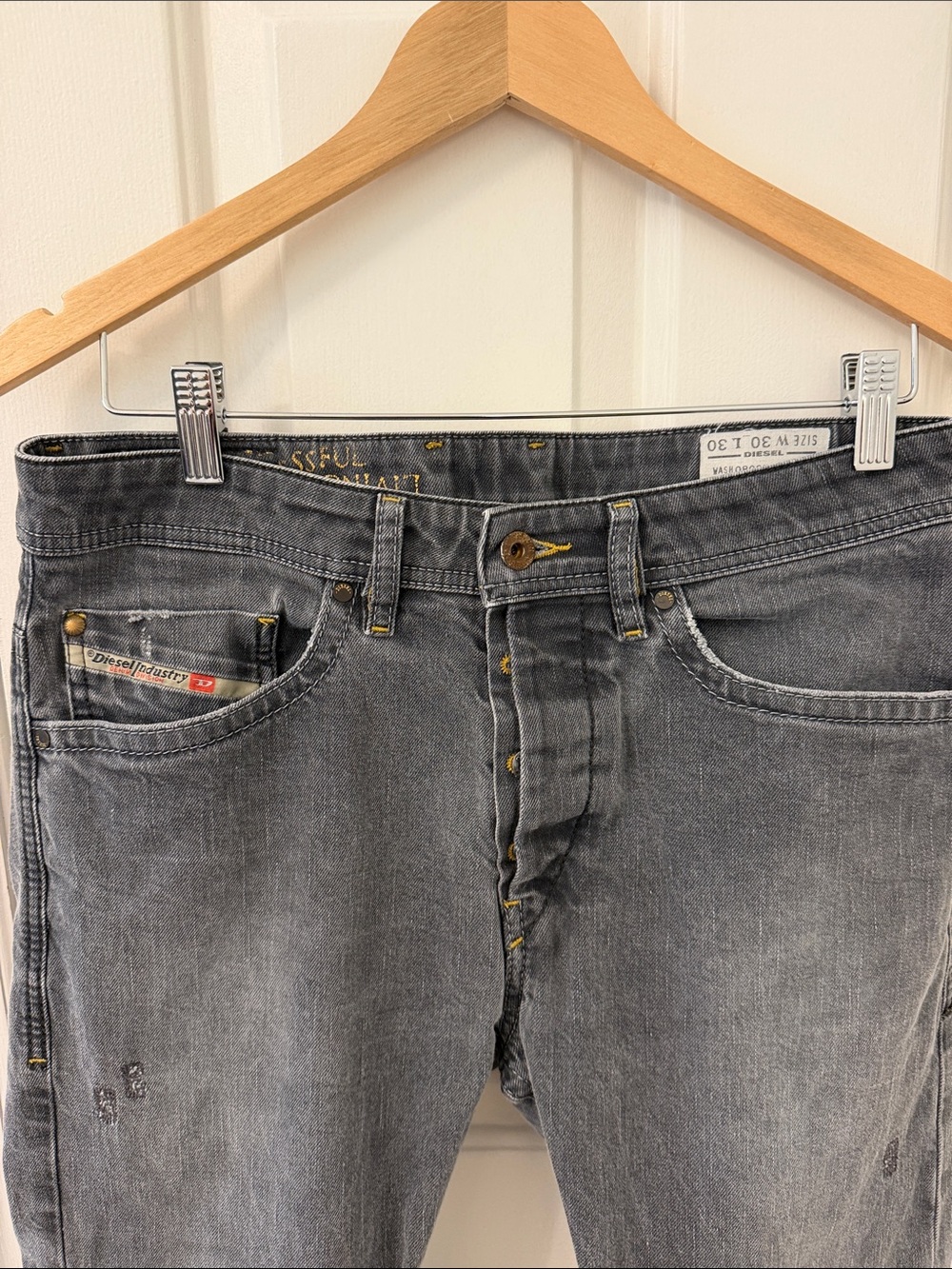 Diesel Men's Slim Straight Gray Jeans